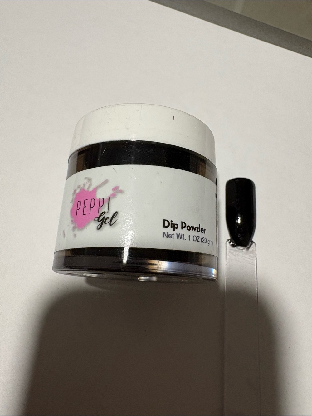 Peppi Gel Onyx black dip nail powder